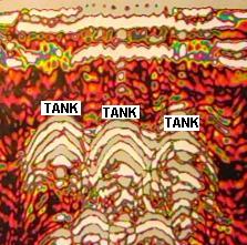 Three buried tanks located by GeoModel, Inc. using GPR